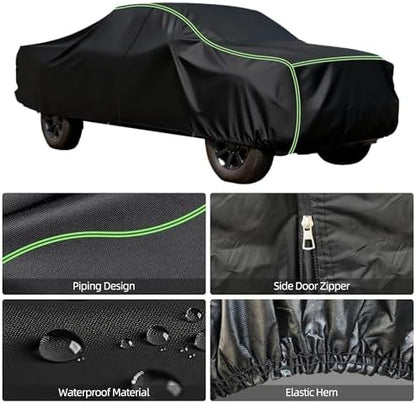 Pickup Covers Waterproof Full Truck Cover for Cars Outside, Upgraded 10-Layer Heavy Duty All-Weather Protection System, Windproof Snowproof UV Blocking Outdoor Car Cover,Up to 210-230 Inches - Image 6