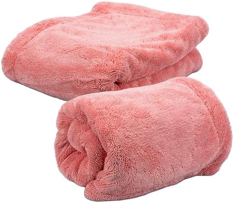 Maxshine 20" x 24" Universal Pink Car Drying Towel – 1200 GSM Rinse-Free Double-Sided Microfiber Towel – Plush, Super Absorbent for Car Wash & Detailing - Image 5