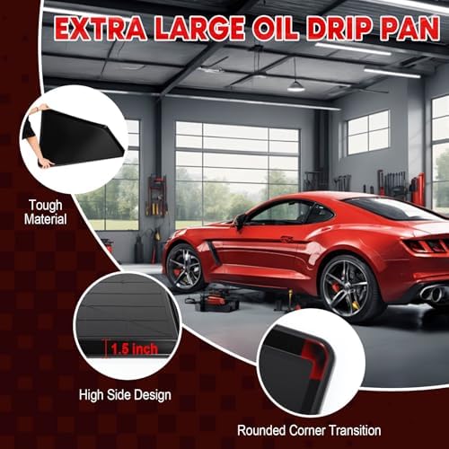 3Pcs extra Large Oil Drip Pan, Oil Drip Tray for Under Car -35.5X24X1.5 In - Image 3