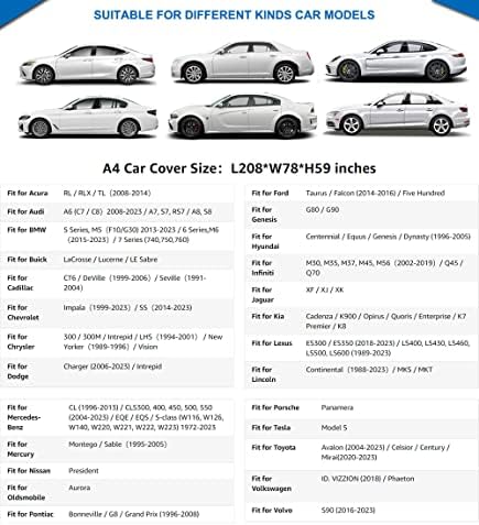 KouKou Waterproof Car Cover All Weather, Fits up to 208 inches - Image 5