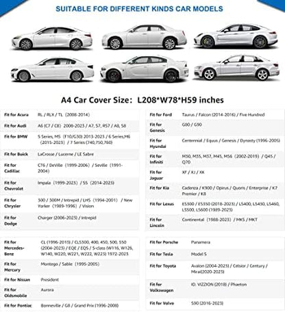KouKou Waterproof Car Cover All Weather, Fits up to 208 inches - Image 5