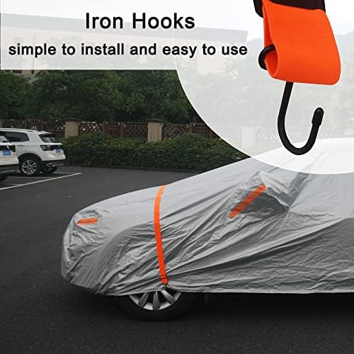 SEAZEN Car Cover Straps Wind Protector, 3 Pcs Elastic Adjustable Rope Protect Your Car Cover from Blowing Off in High Winds, Universal Fit - Image 3
