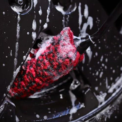 Ethos Wheel Brush for Car Detailing – Plush Rim Cleaner Brush, Car Cleaning Brush Kit, Soft Wheel Cleaner Brush, Rim Brushes for Cleaning Wheels, Clean Car Rim Wheels Safely - Image 2