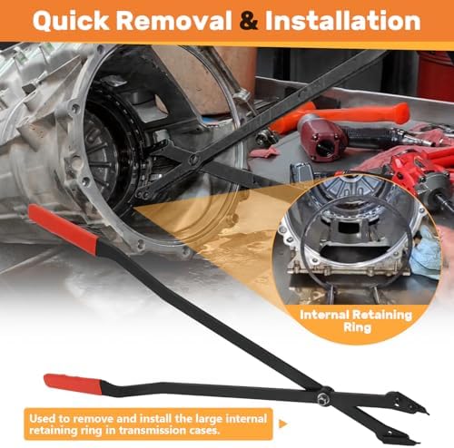 26" Internal Retaining Ring Pliers for GM 5L40 5L50 6L50 6L80 6L90 Transmission, Heavy Duty Large Snap Ring Pliers with Straight Tips, Extra Long Transmission Snap Ring Removal Tool - Image 5