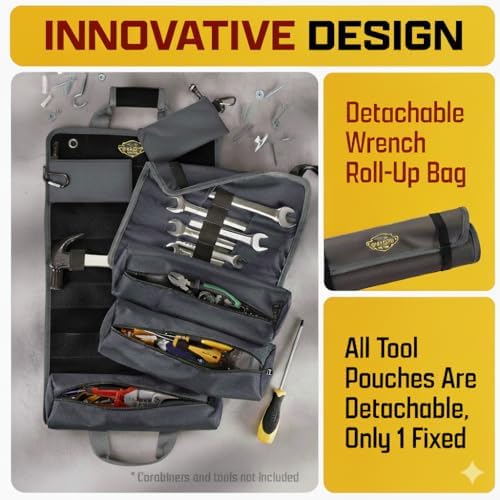 Ryker Personalized Tool Roll Organizer Customized with Name for Men, PRO-B - Image 4