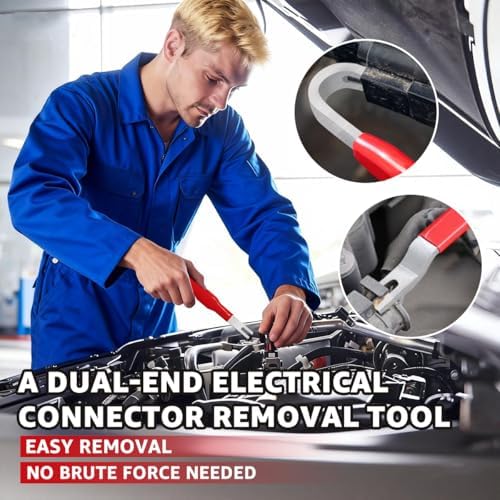 Electrical Disconnect Pliers for Cars: 2026 Upgraded Portable Dual Angled Automotive Connector Separator Tool Set with Bag for Car Terminal and Wiring Harness Removal in Tight Engine Space - Image 4