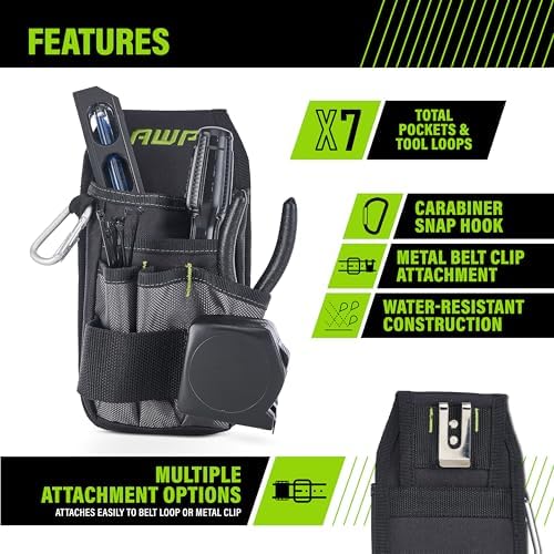 AWP Tool Pouch, Electrician Tool Pouch, Premium, Professional Multi-Pocket Organizer - Image 2