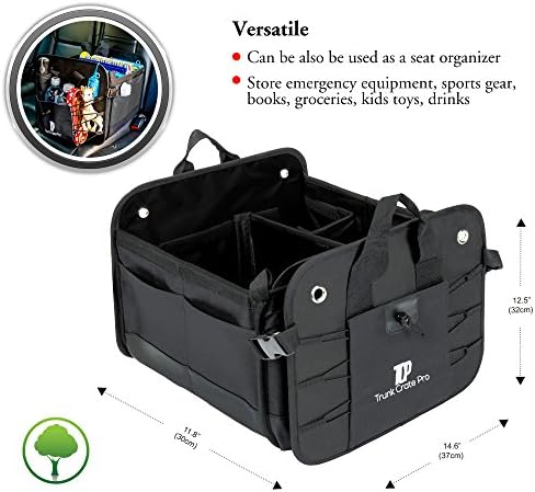 TRUNKCRATEPRO Save 15 per cent off bundle of 2 Car Trunk Organizer Multi-Compartment storage for men and women (Black and Pink) - Image 2