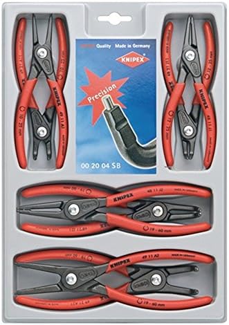 KNIPEX 00 20 04 SB 8-Piece Precision Circlip Snap-Ring Pliers Set - Image 3