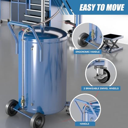 Larbanke 20-Gallon Waste Oil Drain Tank,Air Operated Drainer - Image 3