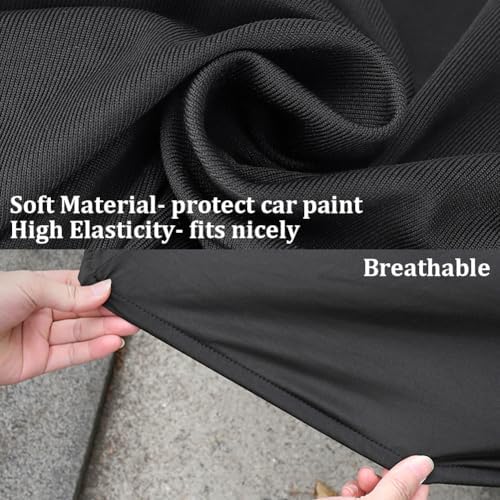WinPower Indoor Sports Car Cover 163-181 inches Stretch Dustproof Protection Full Car Cover for Underground Garage, Car Show, Black - Image 3