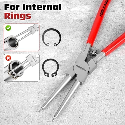TOOLEAGUE 13" Large Snap Ring Pliers, Straight Internal Circlip Pliers,1 Pc - Image 5