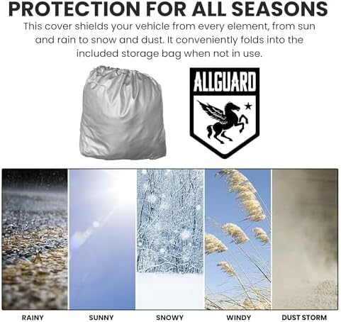 Weatherproof Light Car Cover for Sedans, Sports Cars & Coupes – Size CA10 – All-Weather Protection, Scratch-Resistant – Full Exterior Outdoor Cover, Must-Have Automobile Accessories - Image 6