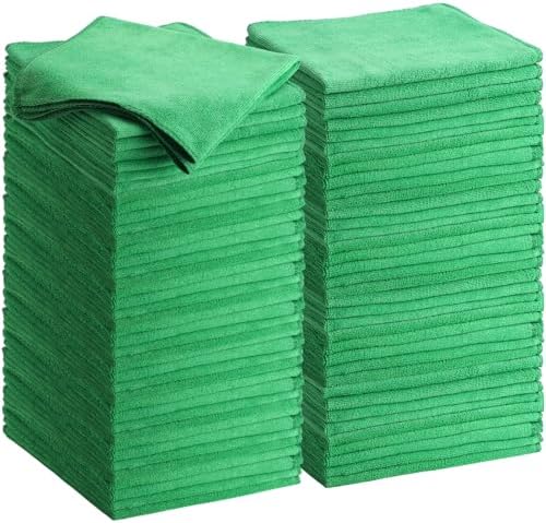 Nuenen Car Microfiber Clean Cloths, Green, 16 x 16 Inch, 60 Pcs by Nuenen