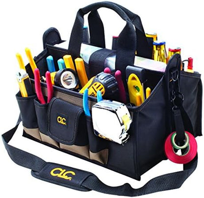CLC Custom LeatherCraft 1529 16 In. Center Tray Tool Bag, 16 Pocket - Image 3
