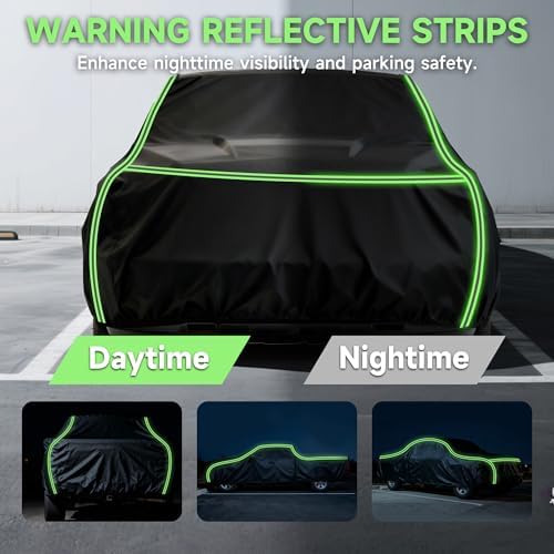 Pickup Covers Waterproof Full Truck Cover for Cars Outside, Upgraded 10-Layer Heavy Duty All-Weather Protection System, Windproof Snowproof UV Blocking Outdoor Car Cover,Up to 210-230 Inches - Image 4