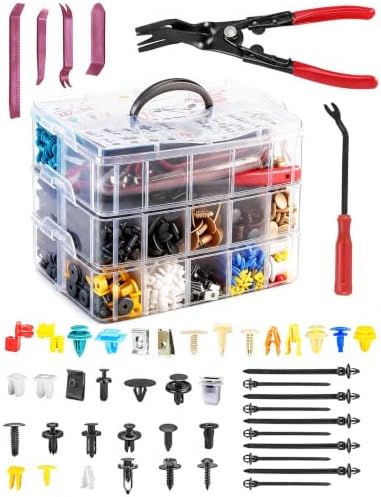 2080PCS Car Retainer Clips & Fasteners Kit, 33 Sizes Car Clips with Tools by FISHFRUIT