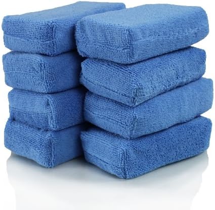 Chemical Guys MIC_292_08 Premium Grade Microfiber Applicators, Blue (Pack of 8) and Chemical Guys MIC_506_12 Professional Grade Premium Microfiber Towels, Gold (16 in. x 16 in.) (Pack of 12) Bundle - Image 5