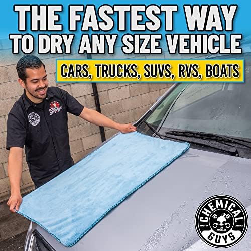 Chemical Guys, Woolly Mammoth Large Microfiber Drying Towel, Blue, 36 x 25 - Image 4