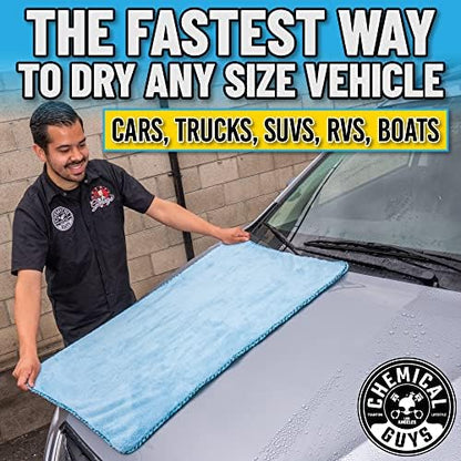 Chemical Guys, Woolly Mammoth Large Microfiber Drying Towel, Blue, 36 x 25 - Image 4