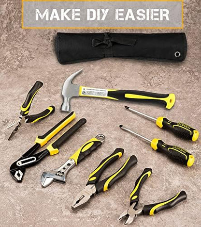 DOWELL Pliers Set - 8pcs, 10/8/6-inch Pliers & Wrench, Hammer, Tool Pouch - Image 6