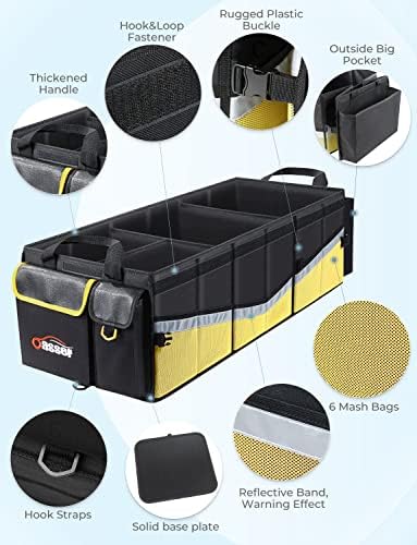 Oasser Trunk Organizer 95L with 20L Removable Cooler Bag for SUV - Image 4