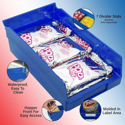 Akro-Mils 30130 Heavy Duty Plastic Shelf Bins, 12"x 6.5"x 4", Blue, 12-Pk - Image 4