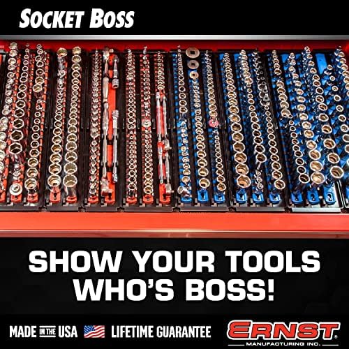 ERNST Socket Boss Combo 3-Pack Tool Organizer with Twist-Lock Technology, Red, Model 8510A – Secure Storage for Socket Wrench Sets - Made in USA - Image 5