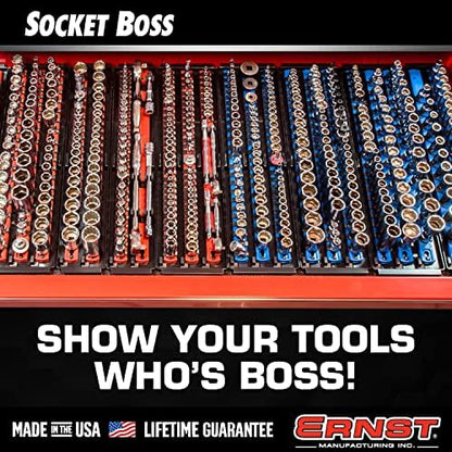 ERNST Socket Boss Combo 3-Pack Tool Organizer with Twist-Lock Technology, Red, Model 8510A – Secure Storage for Socket Wrench Sets - Made in USA - Image 5