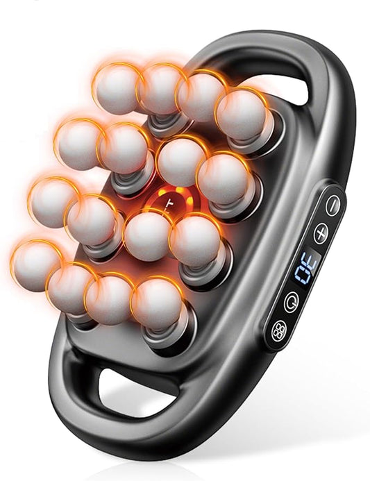 PakaLife 16-Drive 8-Head Massage Gun Set，Professional Massage Gun Deep Tissue with Cupping Kit for Massage Therapy, Back Massager for Pain Relief Deep Tissue, Portable Muscle Massager Gun (White)