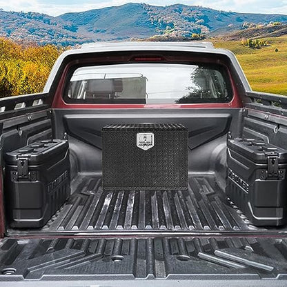 TUFFIOM Underbody Truck Box, 24"×17"×18" Heavy Duty Aluminum Diamond Plate Trailer Tool Box w/Lock Keys, Truck Bed Tool Box, Tool Storage Organizer Chest for Pick up,ATV,RV Trailer - Image 7