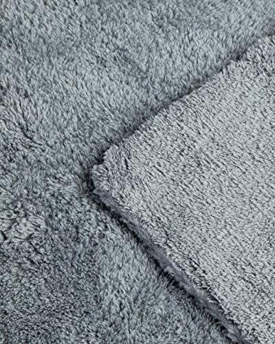 Adam's Borderless Grey Microfiber Towel (2pk) - Premium Ultra Soft Car Detailng Towel Cloths, 480gsm - Safe for Car Wash, Home Cleaning & Pet Drying Cloths (16 Inch x 16 Inch) - Image 4