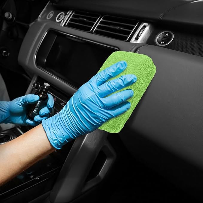 HOMEXCEL Microfiber Applicator Pads, Scratch-Free Car Wash Sponge for Cleaning, Premium Wax Foam Applicator Pads for Car Detailing, 5”x3”, 8 Pack, Green