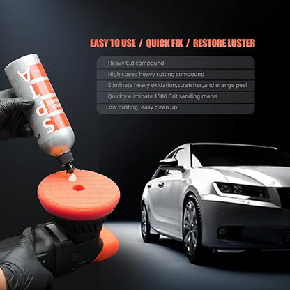 Mix Polishing Compound, SPTA 16.91oz (500ml) Polishing Compound Car Scratch & Swirl Remover Rubbing Compound & Finishing Polish Buffing Compound Swirl Remover for Cars Automotive Paint Correction
