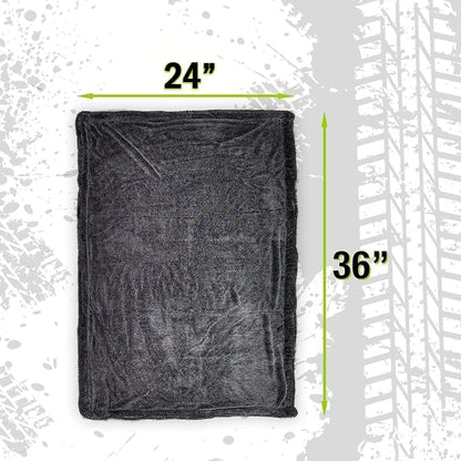 ExoForma Mega Car Drying Towel - Holds Up to 9 lbs, No Streaks, Scratches, or Water Spots | 1200 GSM Microfiber Double Twist Pile & Edgeless Design, 1 Quick & Effortless Dry - 24” x 36” - Image 3