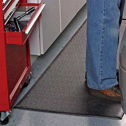 ⅜” Thick Anti Fatigue Mats for Workshop w/ Beveled Anti-Trip Edges - Soft Vinyl Foam Mat for Workbench & Stationary Tools - Roll Out Mat w/ Pebble Grain Surface Finish - Unique Work Area Floor Mats - Image 2