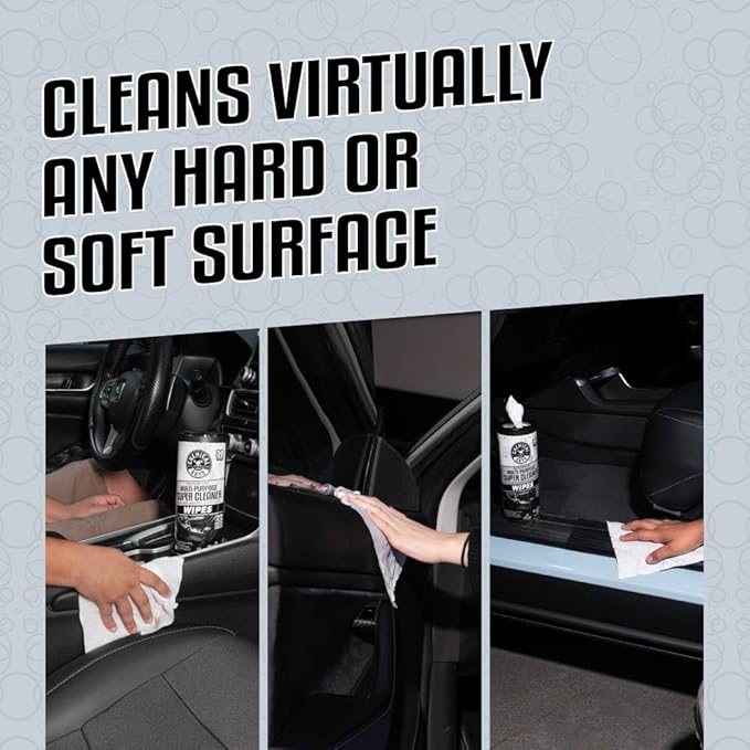 Chemical Guys Nonsense All Purpose Cleaner Wipes - 30 Count Canister For Car Interior And Exterior - Safe On Vinyl, Rubber, Plastic, Leather, Carpet, Upholstery, And More - Residue-Free Cleaning Power