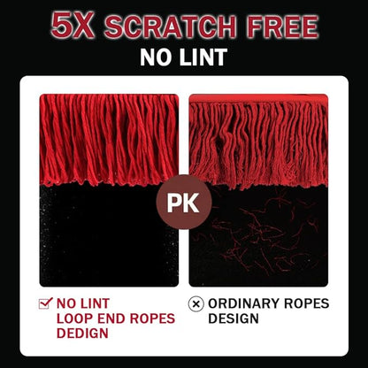 Car Duster Exterior Scratch Free,Car Dust Brush with Extendable Telescoping Handle to Remove Dust Pollen,Duster for Car,Truck,RV and Motorcycle,Large Auto Mop Duster Head, Wax Cotton Hair