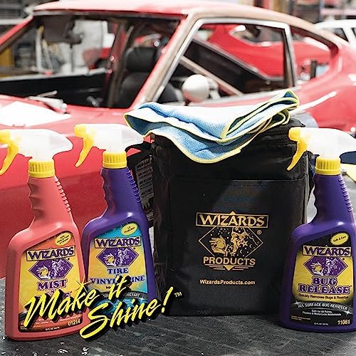 Wizards 5 Piece Car Detailing Kit - Beginner Friendly Professional Car Detailing Kit - Car Accessories for Men - Comes with a Microfiber Towel, Storage Bag and 22 oz Spray Bottles - Image 6
