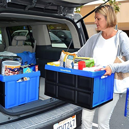 CleverMade CleverCrates Collapsible Storage Bin, 62L, Royal Blue - Image 5