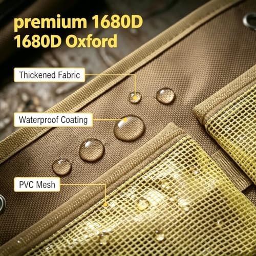 Heavy Duty Roll Up Tool Bag Organizer - 1680D Oxford, 23.6"x13", See-Through PVC Pockets, 12 Compartments for Mechanic, Electrician & Tradesperson - Image 3