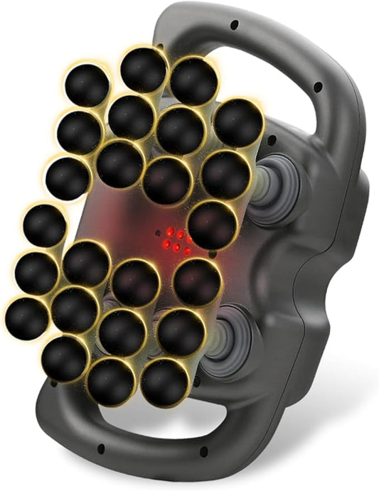 PakaLife 16-Drive 8-Head Massage Gun Set,Professional Deep Tissue with Cupping Kit for Massage Therapy,Back Massager for Pain Relief Deep Tissue (24 Head Foot Massage Gun)