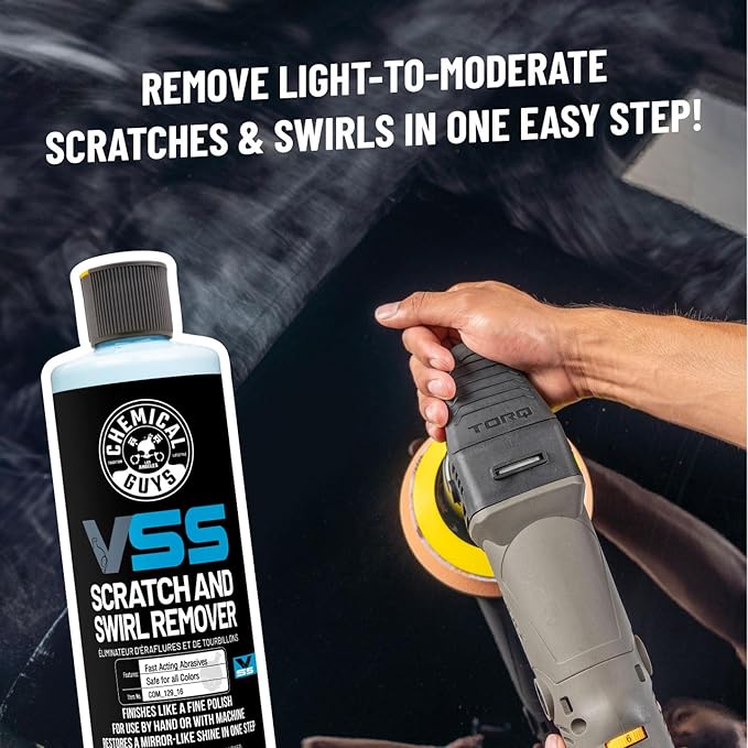 Chemical Guys VSS One-Step Scratch and Swirl Remover - Compound and Polish for Restoring Gloss to Paint, Car Scratch Remover, Works on Cars, Trucks, SUVs, Motorcycles, RVs & More - 16 oz