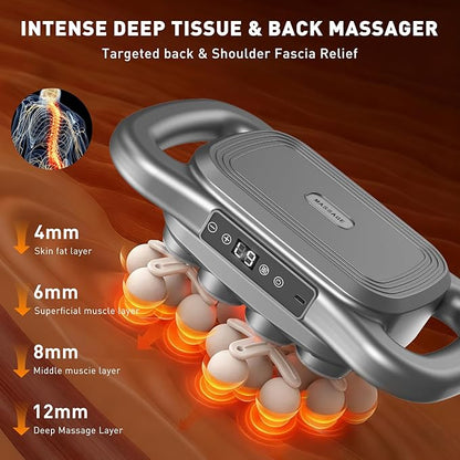 Upgrade 28 Head Massage Gun Set, Handheld Back Massager Gun Deep Tissue,9 Speeds Electric Percussion Muscle Body Massager for Athletes Neck Shoulder Pain Relief,Gifts for Men Women