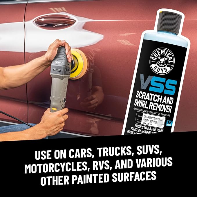 Chemical Guys VSS One-Step Scratch and Swirl Remover - Compound and Polish for Restoring Gloss to Paint, Car Scratch Remover, Works on Cars, Trucks, SUVs, Motorcycles, RVs & More - 16 oz
