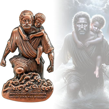 St Christopher Medal for Car, Metal Saint Christopher Visor Clip, Talisman for Safety, Automotive Visor Accessories, Gift for Drivers, Families, Friends