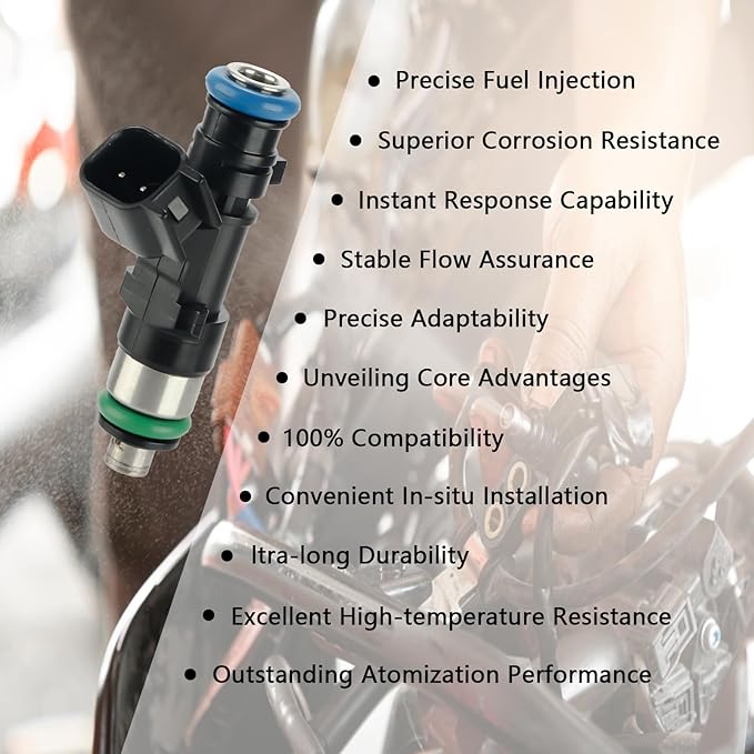 0280158028 Fuel Injectors (Set of 1) Compatible with Dodge Stratus Nitro Journey Charger Challenger Magnum For Chrysler Sebring Pacifica 300 2.7 3.5 4.0L (4 Holes) for # 812-12138 04591986AA