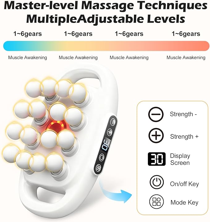 PakaLife 16-Drive 8-Head Massage Gun Set，Professional Massage Gun Deep Tissue with Cupping Kit for Massage Therapy, Back Massager for Pain Relief Deep Tissue, Portable Muscle Massager Gun (Black)