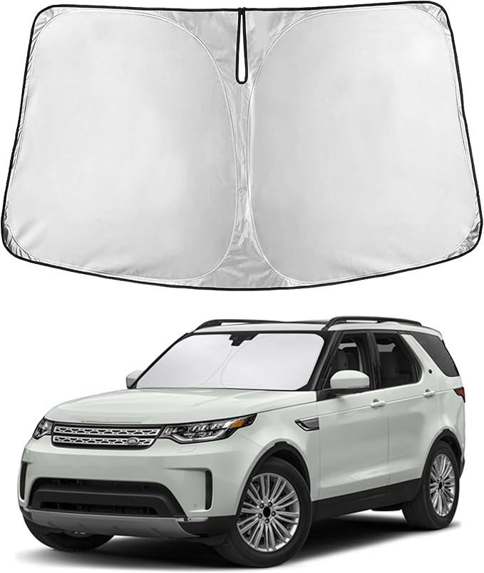 EcoNour Windshield Sunshade for Land Rover Discovery Sport 2014–2019 | Custom Fit Front Window Sun Shade | Blocks Harmful UV Rays & Reduces Heat | Foldable Sun Visor with Storage Pouch