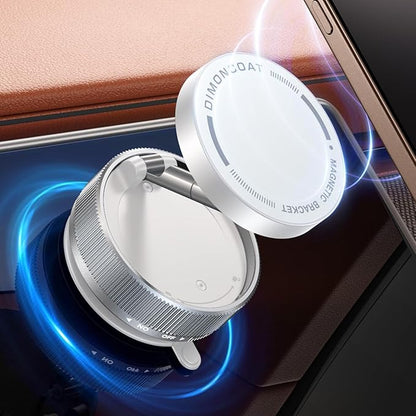 Vacuum Magnetic Phone Holder Stand [89+LBS Strongest Suction & 24*N55 Ultra Magnetic] 360° Adjustable Car Phone Mount for MagSafe Suction Cup, Compatible with Car/Gym/Mirror for iPhone 16 15